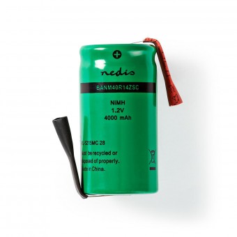 Genopladelige Ni-MH-batteripakke | 1.2 V | Opladningsbar | 4000 mAh | Forudladet | 1-Polybag | N/A | Loddeflige | Grøn