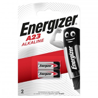 Alkaline batteri 23A | 12 V | 50 mAh | 2-Blister | A23 | Sort / Sølv