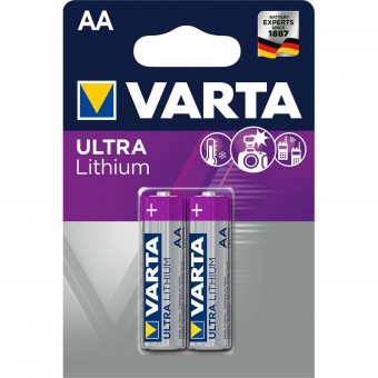 Lithium Batteri Aa | 1.5 V | 2900 mAh | 2-Blister kort | Grå / Sølv
