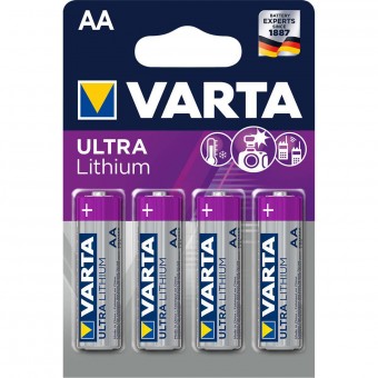 Lithium Batteri Aa | 1.5 V | 2900 mAh | 4-Blister kort | Grå / Sølv