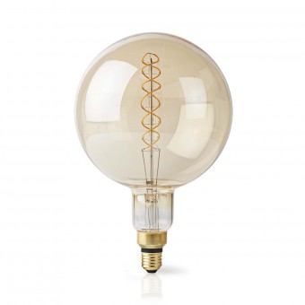 LED glødepære E27 | G200 | 5 W | 280 lm | 2000 K | Varm Hvid | Retro stil | Antal lamper i emballagen: 1 stk.
