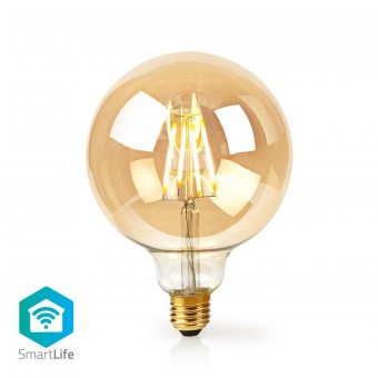 SmartLife LED glødepære | Wi-Fi | E27 | 500 lm | 5 W | Varm Hvid | 2200 K | Glas | Android™ / IOS | G125