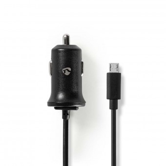 Biloplader | 1x 2.4 A | Antal output: 1 | Micro USB (Fixed) kabel | 1.00 m | 12 W | Single spænding output