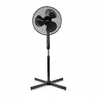Stand Fan | Diameter: 400 mm | 3-Hastighed | Svingning | 40 W | Justérbar højde | Luk-off timer | Fjernbetjening | Sort