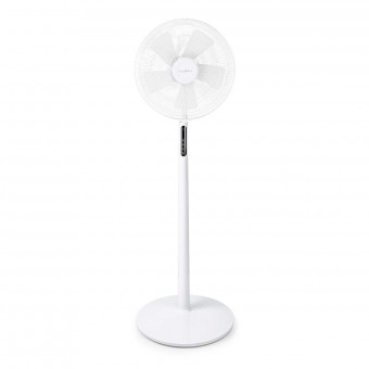 Stand Fan | Diameter: 400 mm | 3-Hastighed | Svingning | 45 W | LED | Luk-off timer | Fjernbetjening | Hvid