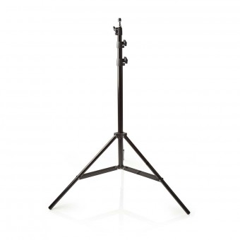 Foto Studio Lys Stand | Maksimal belastningskapacitet: 4.0 kg | Maksimal arbejdshøjde: 260 cm | 3 Segmenter | Rejsetaske inkluderet | Aluminium | Sort