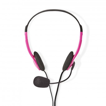 PC-headset | On-Ear | Stereo | 2x 3.5 mm | Fold-Away Mikrofon | 2.00 m | Pink