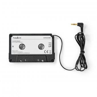 Bil Audio Aux kassetteadapter | 3.5 mm | Kabellængde: 1.00 m | Sort