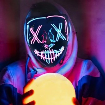 The Purge - LED-maske - Neon Pink og Blå