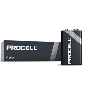 Duracell Procell E / 9V batterier - 10 stk.