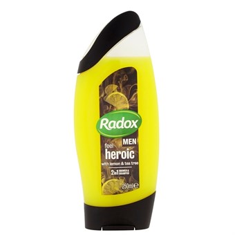 Radox Men 2-in-1 Shower Gel & Shampoo Rise & Shine  - Lemon & Tea Tree - 250 ml