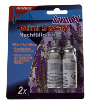 Reinex - Mini Air Freshener Refill - 2 x 10 ml - Lavendel