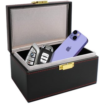 Anti RFID Scan Sikkerhedsboks til bilnøgle eller kort osv. Stor størrelse: H: 10 cm B: 12 cm L: 19 cm