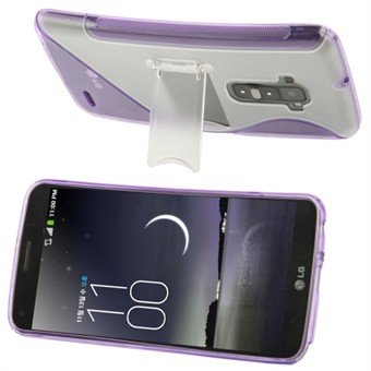 Silikone/Plastik Stand Cover LG G-Flex (Lilla)