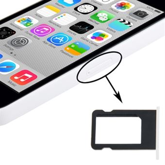 Nano sim kort holder iPhone 5C (Hvid)