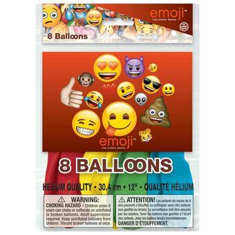 Balloner Emoji, 8 stk.