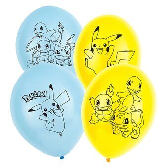 Pokemon balloner, 6 stk.