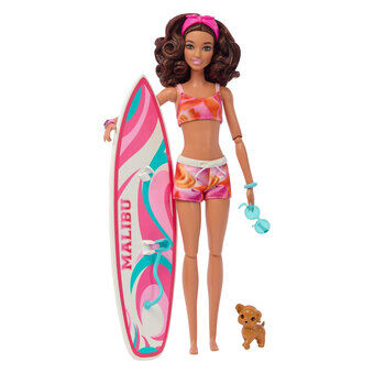 Barbie med surfbrætdukke