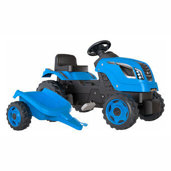 Smoby Farmer XL Pedal Traktor med Trailer, Blå