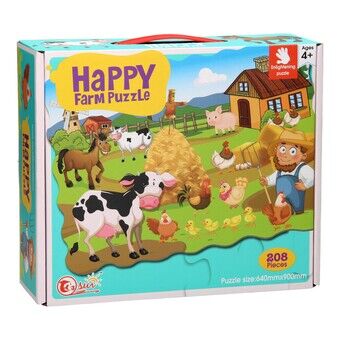 Happy farm mega puslespil, 208st. (90x64cm)
