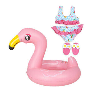 Dukkers svømmesæt Flamingo, 35-45 cm