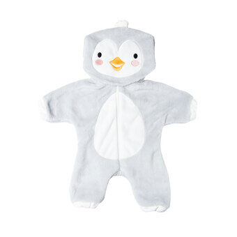 Dukke outfit onesie pingvin, 28-35 cm