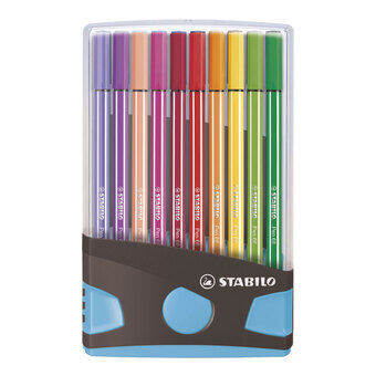 Stabilo pen 68 colorparade antracit / lyseblå, 20 stk.