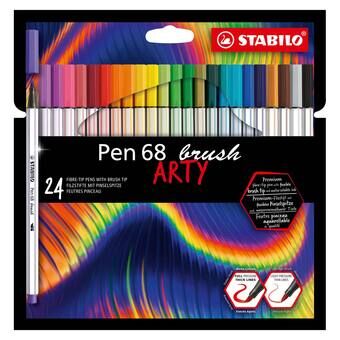 Stabilo pen 68 pensel arty filtpenne, 24 stk.