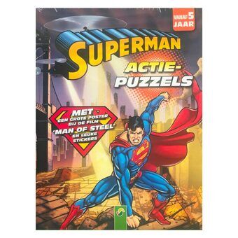 Superman handling bogstaver puslespil, labyrinter aktivitet bog