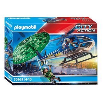 Playmobil City Action Politi Helikopter - Faldskærmsbagdør