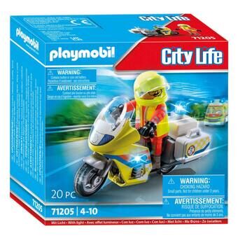 Playmobil City Life Nød-motorcykel med blinkende lys - 71205