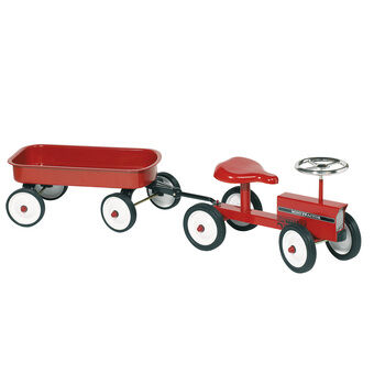 Goki ride-on traktor med trailer