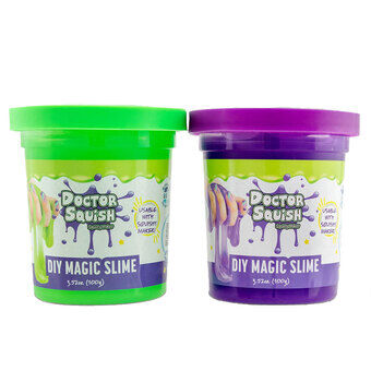Doctor squish slime value pack - grøn og lilla, 240 gram