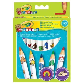 Crayola Mini Kids - Tykke farveblyanter, 8 stk.