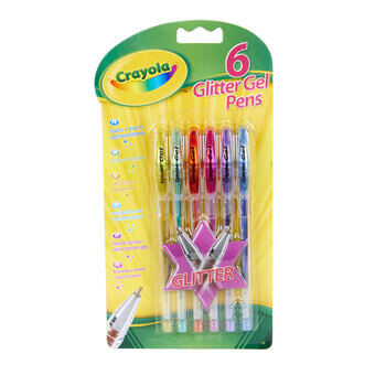 Crayola Glitter Gel Penne, 6 stk.