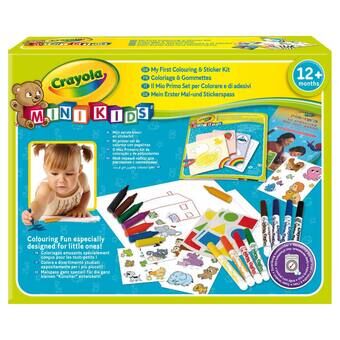 Crayola Mini Kids - Farvelægnings- og klistermærkesæt