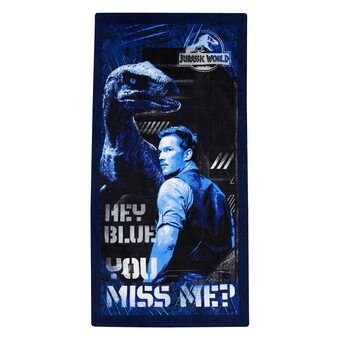 Jurassic world badehåndklæde - blå
