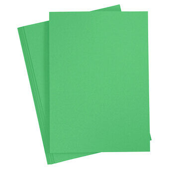 Farvet karton Græsgrøn A4, 20 ark