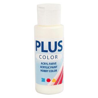 Plus Color Akrylmaling, Off-white, 60 ml