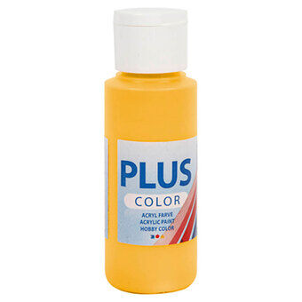 Plus farve akrylmaling, gul sol, 60ml