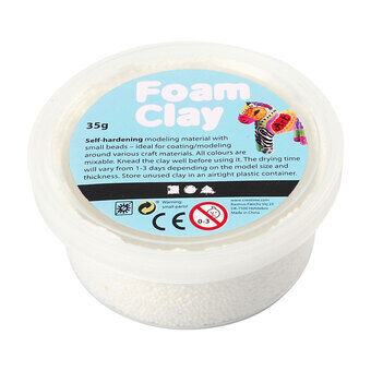 Foam clay - hvid, 35gr.
