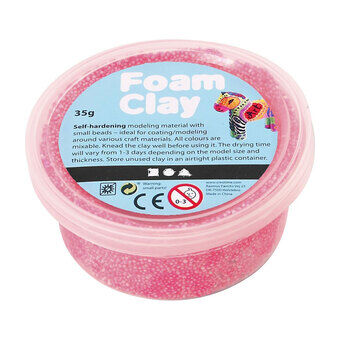 Foam Clay - Neon Pink, 35gr.
Skumler - Neonlyserød, 35gr.