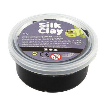 Silk Clay - Sort, 40g.