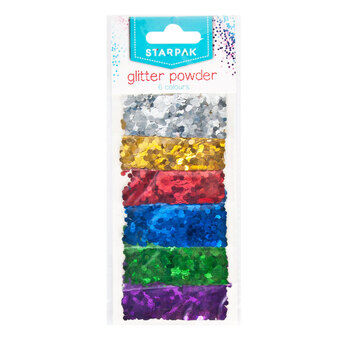 Glitter metallic 2g, 6 farver