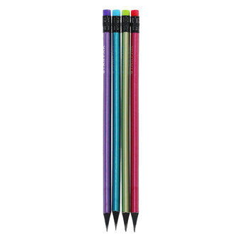 Trekantede blyanter med viskelæder, 48 stk.