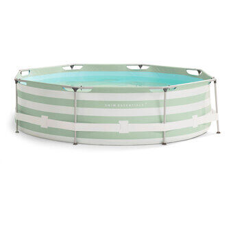 Svømme essentials luksus grøn stribet pool rund