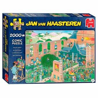 Jan van haasteren puslespil - kunstmarkedet, 2000st.