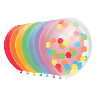 Balloner regnbue, 10 stk.