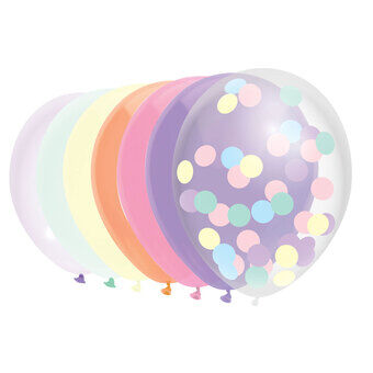 Balloner pastel, 10 stk.