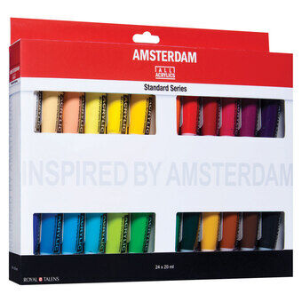 Amsterdam Akrylfarve Standard Sæt, 24stk.